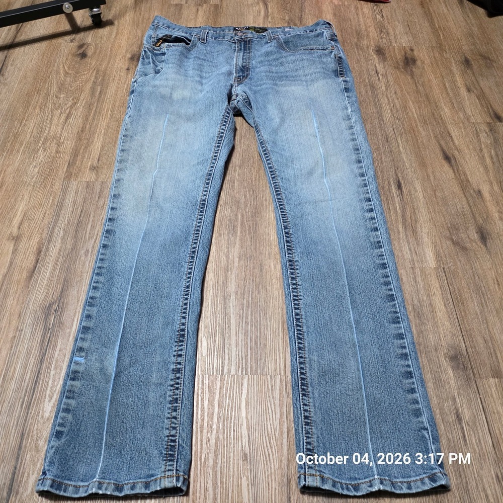 Ariat Rebar M5 Straight Leg Jeans Mens 40x36 Light Wash Denim Work Pants